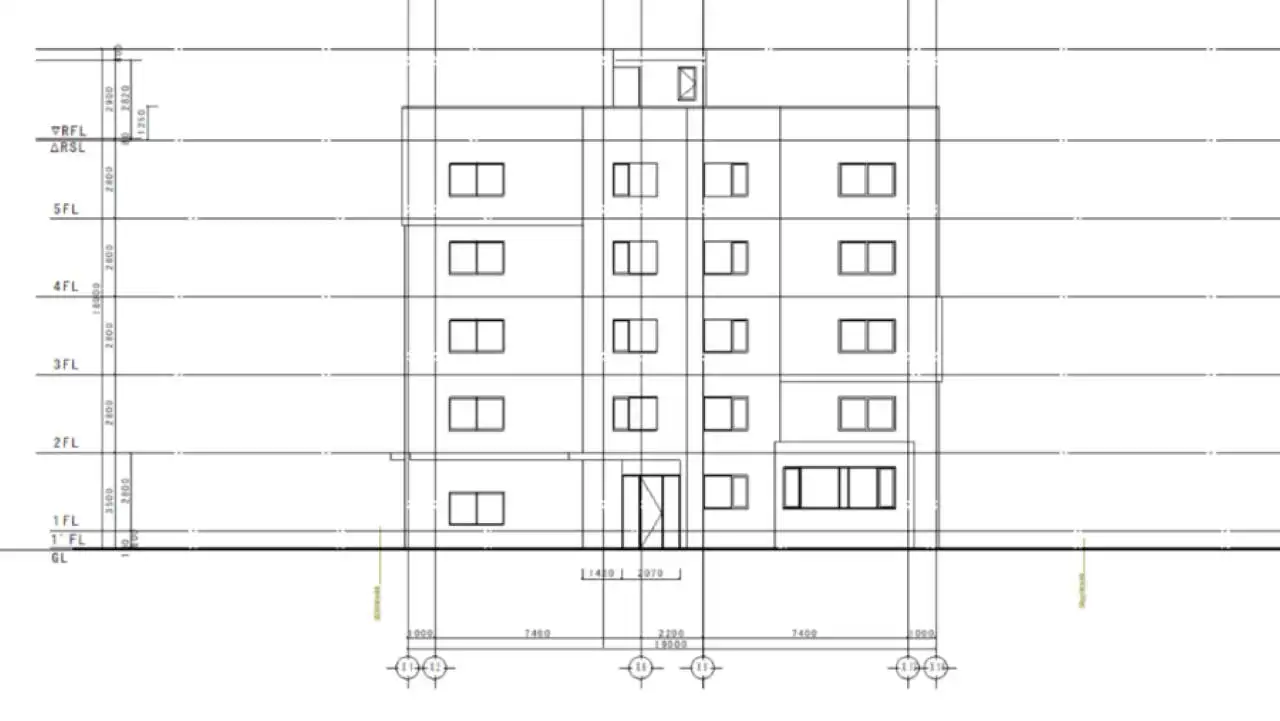 くさび式足場の立面図の描き方|作図前の基本構成イメージ