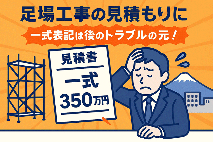 足場工事の一式表示はトラブルの元！