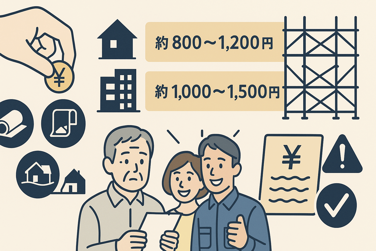 足場業者に依頼する際の価格目安