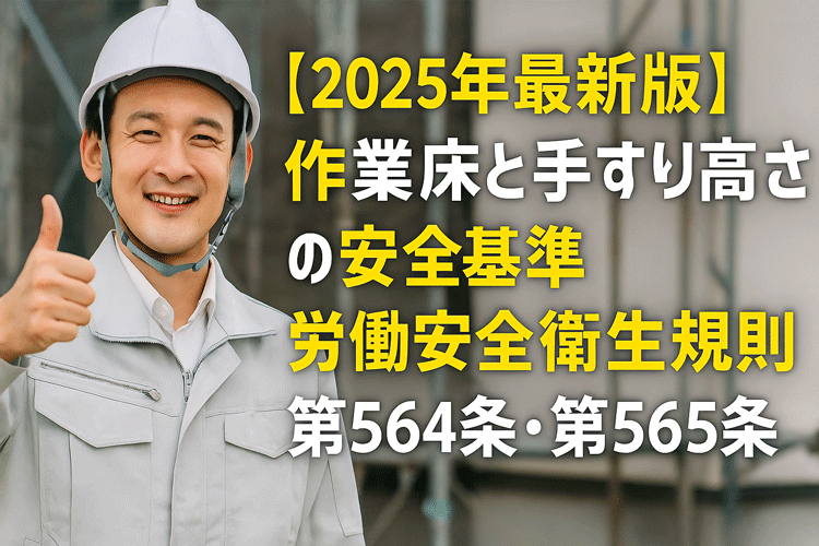 作業床と手すり高さの安全基準｜労働安全衛生規則 第564条・第565条の完全解説