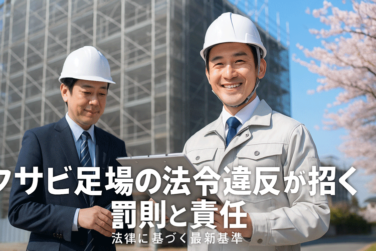クサビ足場の法令違反が招く罰則と責任｜法律に基づく最新基準